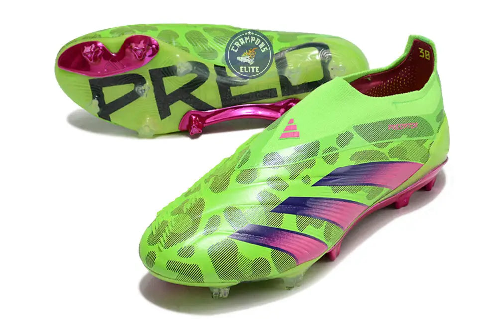 Predator 24 Elite Laceless FG Predstrike - Generation Pred - Vert/Rose/Lucid Lemon ÉDITION LIMITÉE