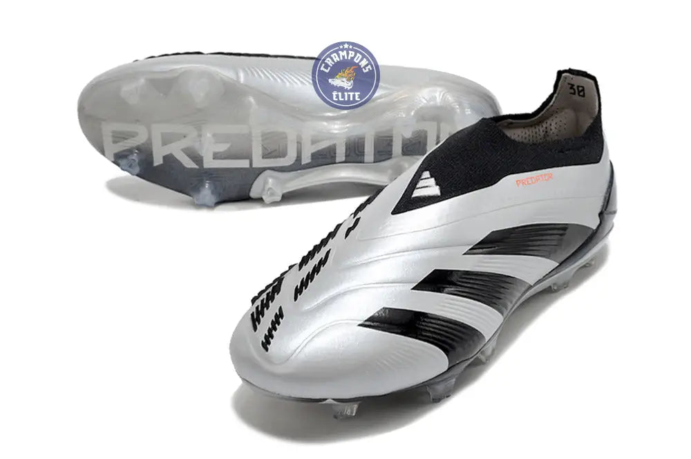 Predator 24 Elite Laceless FG Predstrike - Gris/Noir
