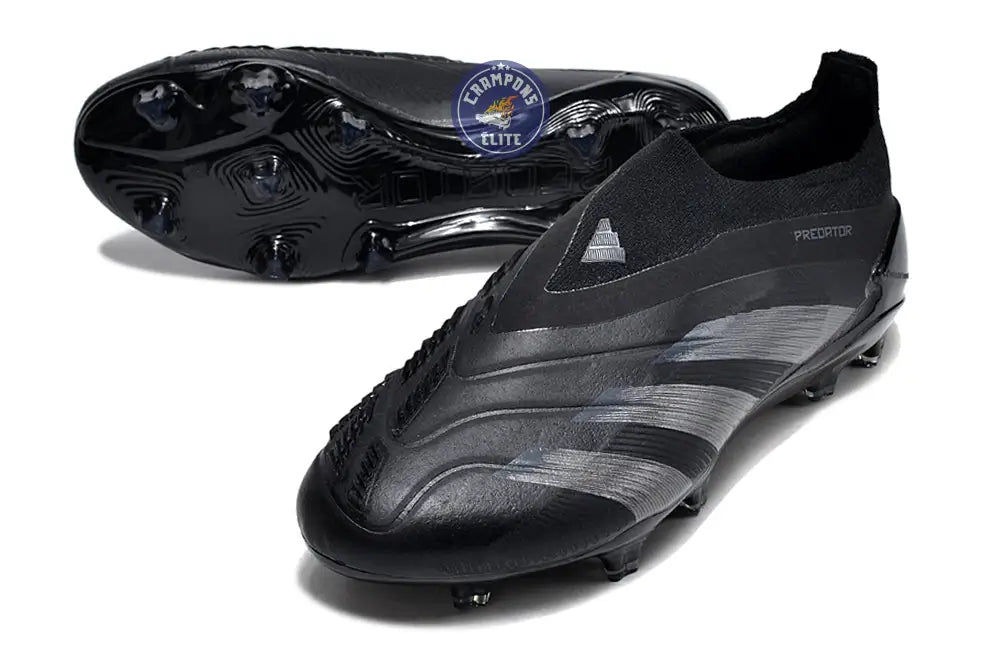Predator 24 Elite Laceless FG Predstrike - Noir/Argent