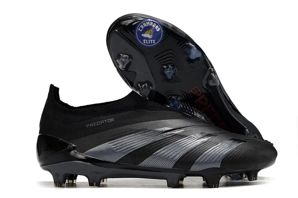 Predator 24 Elite Laceless FG Predstrike - Noir/Argent