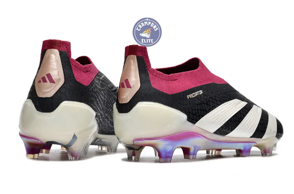 Predator 24 Elite Laceless FG Predstrike - Noir/Blanc/Legacy Burgundy ÉDITION LIMITÉE