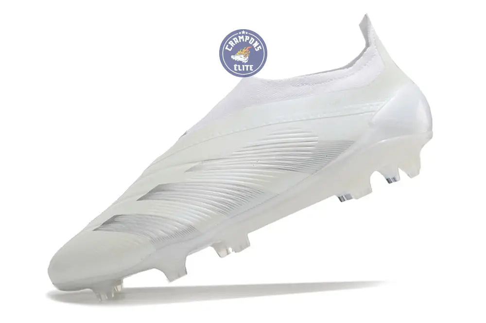 Predator 24 Elite Laceless FG Predstrike - Pearlized - Blanc