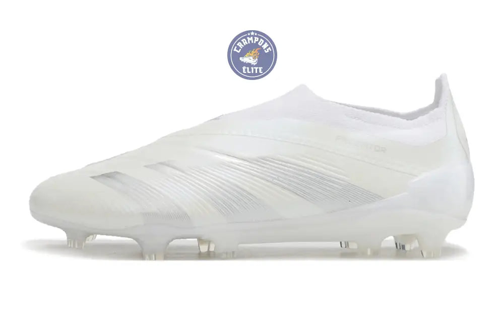 Predator 24 Elite Laceless FG Predstrike - Pearlized - Blanc