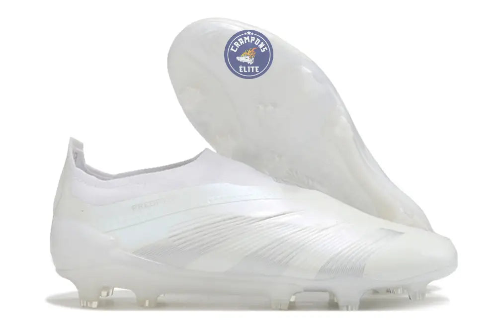 Predator 24 Elite Laceless FG Predstrike - Pearlized - Blanc