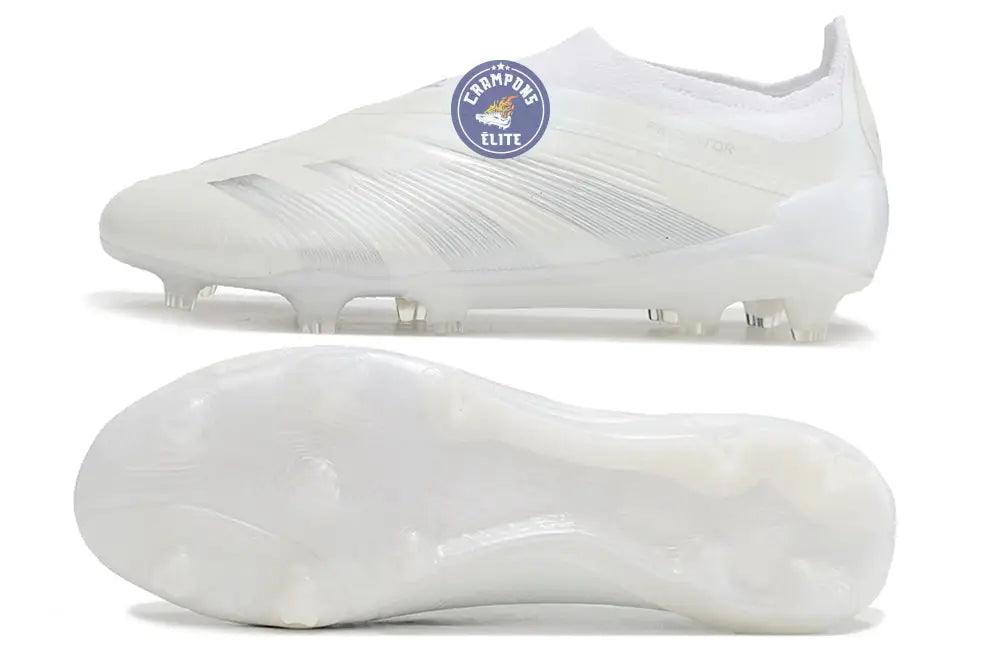 Predator 24 Elite Laceless FG Predstrike - Pearlized - Blanc