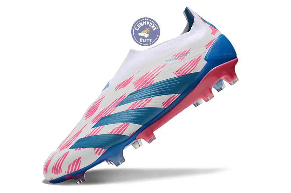 Predator 24 Elite Laceless FG Predstrike - Reemergence - Blanc/Bleu/Rose
