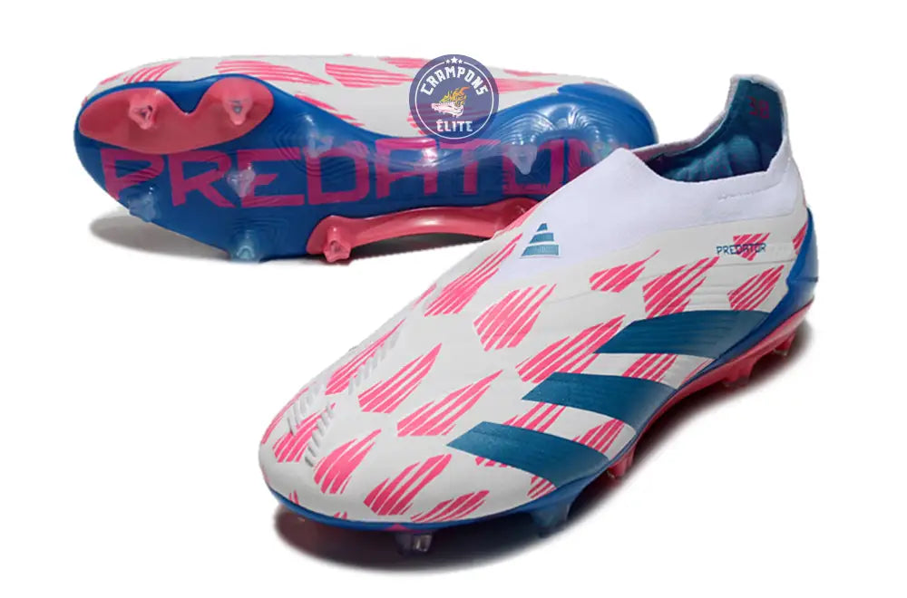 Predator 24 Elite Laceless FG Predstrike - Reemergence - Blanc/Bleu/Rose