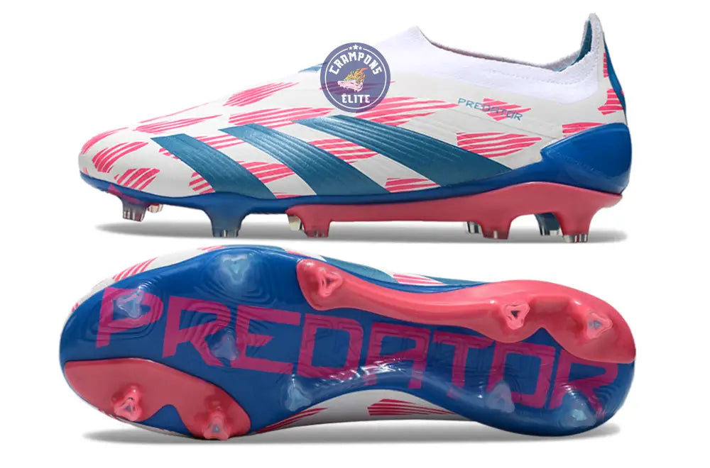 Predator 24 Elite Laceless FG Predstrike - Reemergence - Blanc/Bleu/Rose