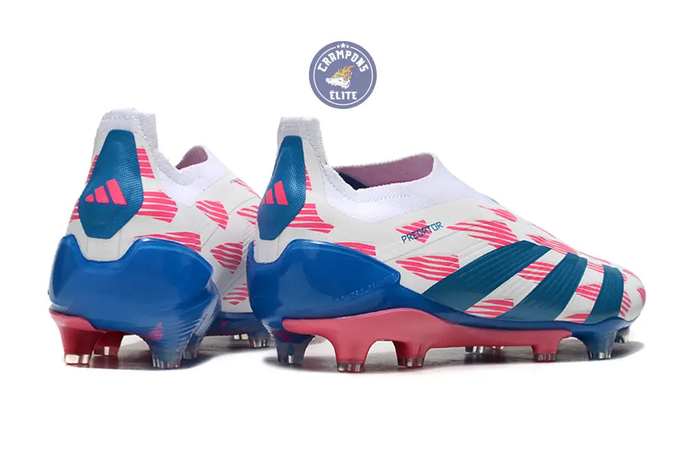 Predator 24 Elite Laceless FG Predstrike - Reemergence - Blanc/Bleu/Rose