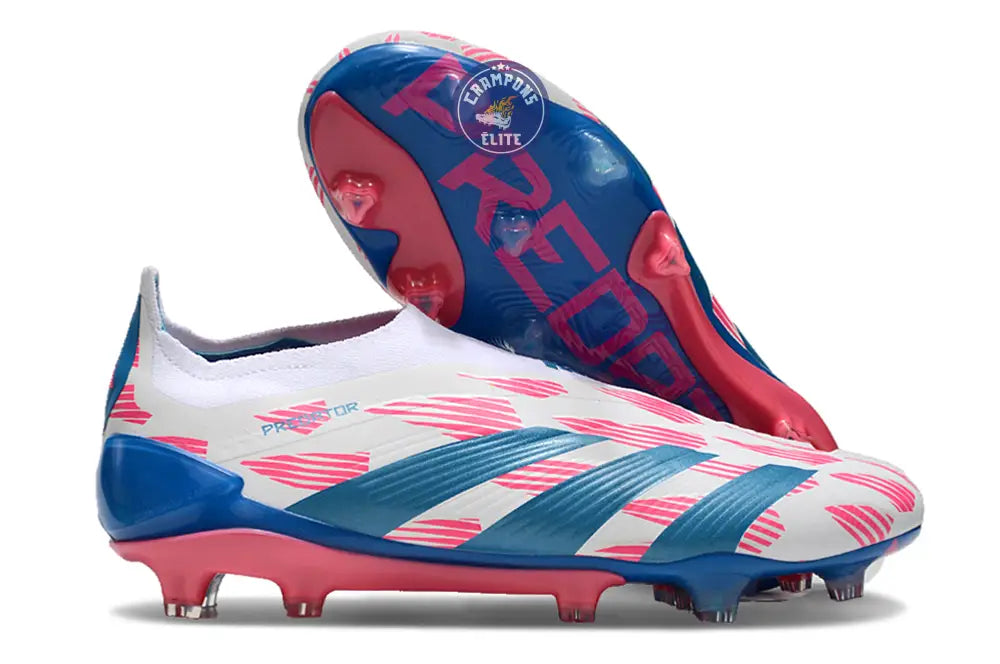 Predator 24 Elite Laceless FG Predstrike - Reemergence - Blanc/Bleu/Rose