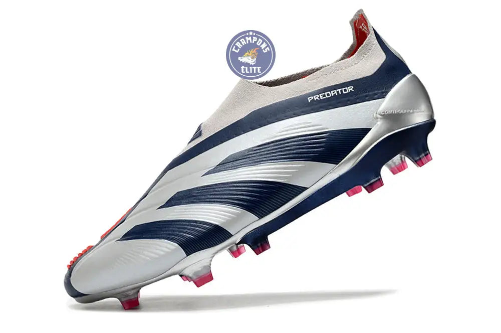 Image of Predator 24 Elite Laceless FG Predstrike - ’Roteiro Pack’ - Gris/Bleu/Rouge