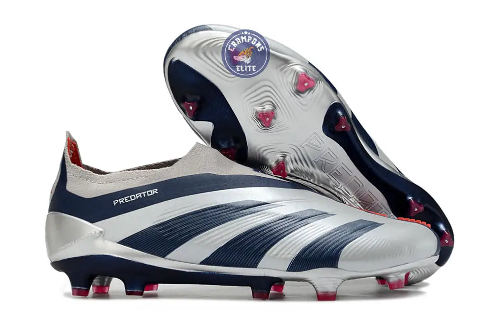 Predator 24 Elite Laceless FG Predstrike - ’Roteiro Pack’ - Gris/Bleu/Rouge