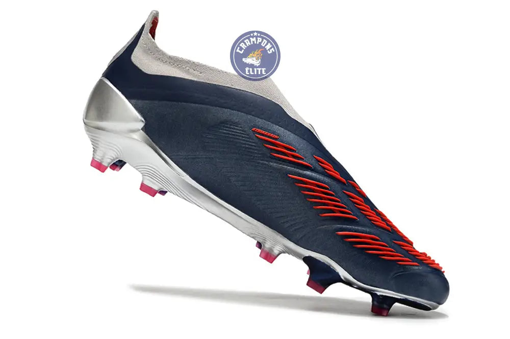Image of Predator 24 Elite Laceless FG Predstrike - ’Roteiro Pack’ - Gris/Bleu/Rouge