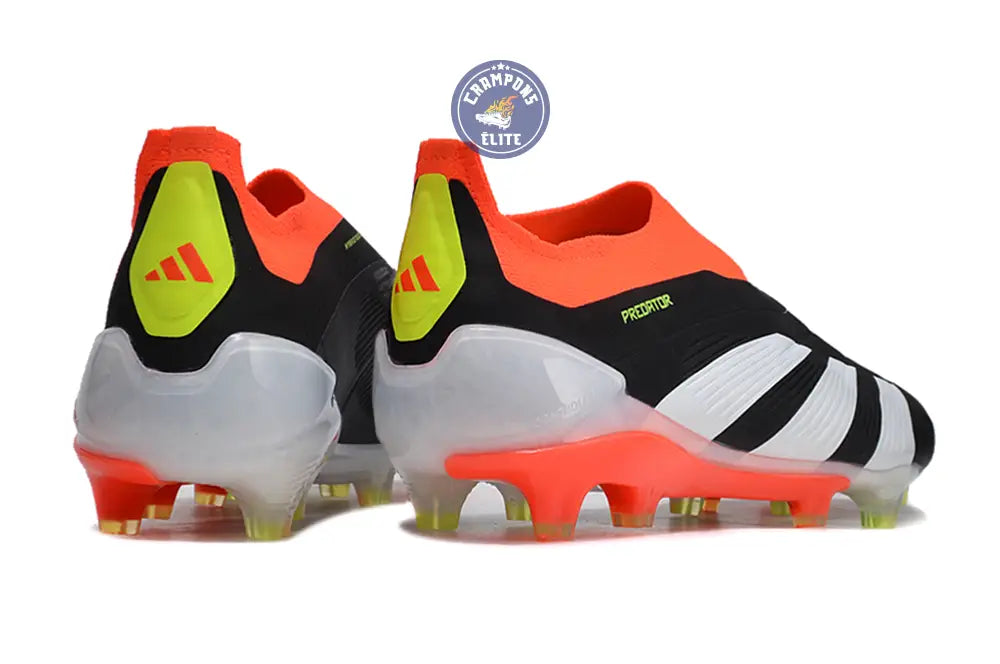 Predator 24 Elite Laceless FG Predstrike - Solar Energy - Noir/Blanc/Rouge