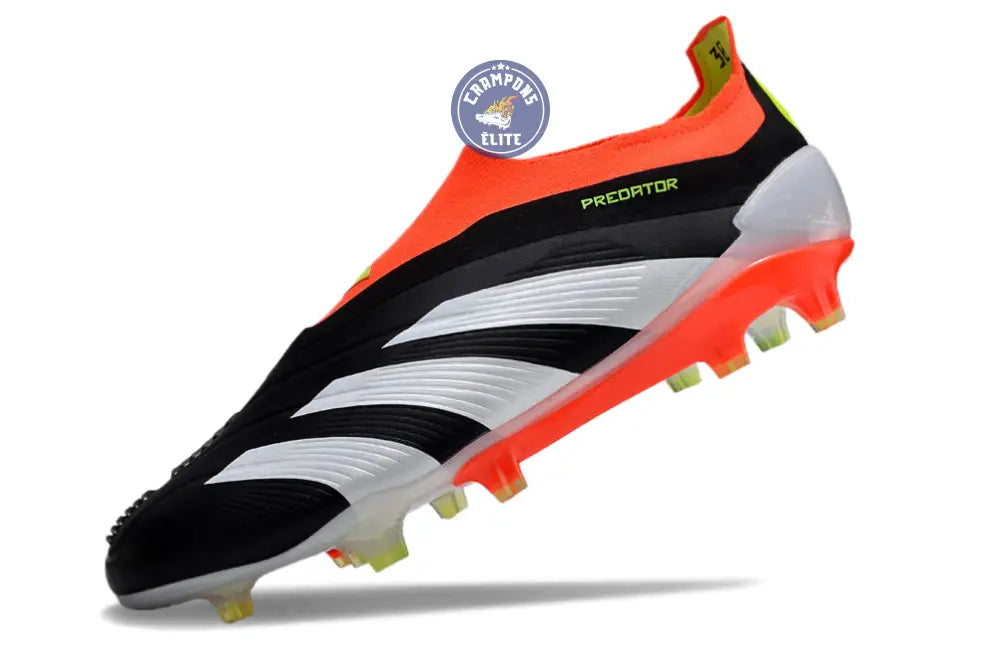 Predator 24 Elite Laceless FG Predstrike - Solar Energy - Noir/Blanc/Rouge