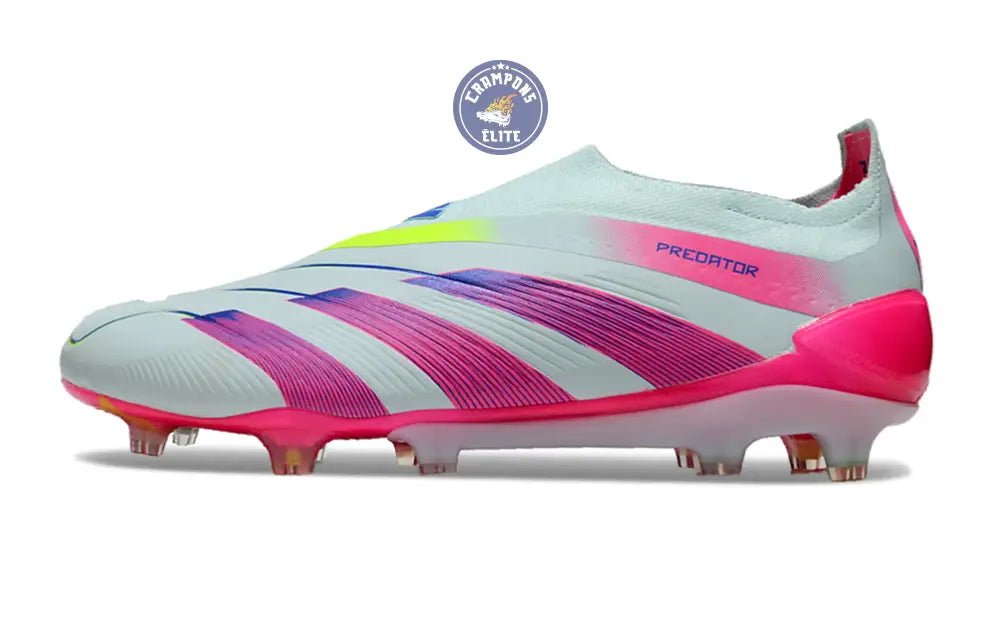 Predator 24 Elite Laceless FG Predstrike - Stellar Icon - Almost Blue/Lucid Pink/Jaune