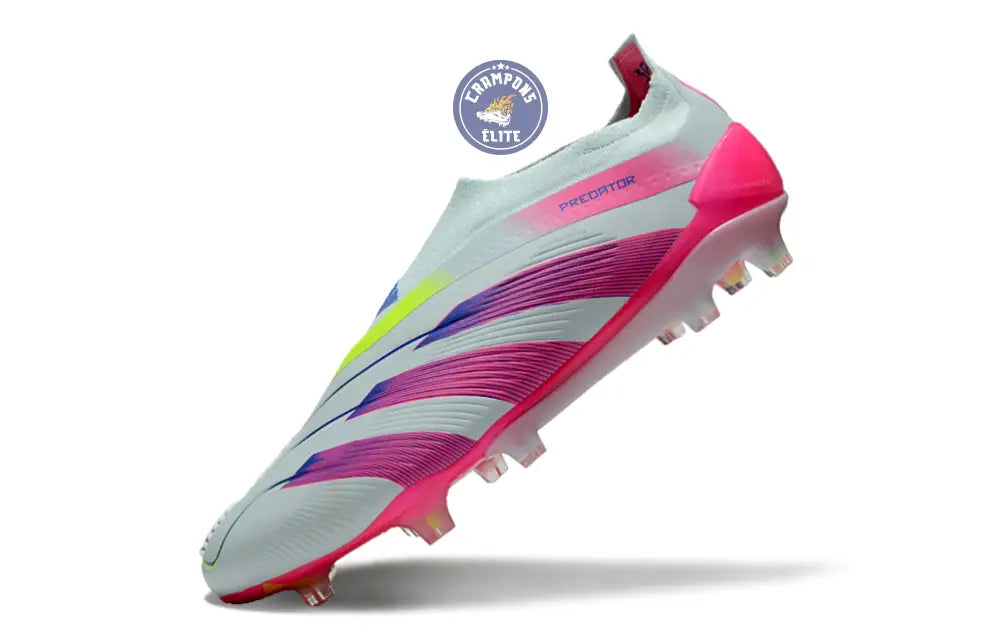 Predator 24 Elite Laceless FG Predstrike - Stellar Icon - Almost Blue/Lucid Pink/Jaune