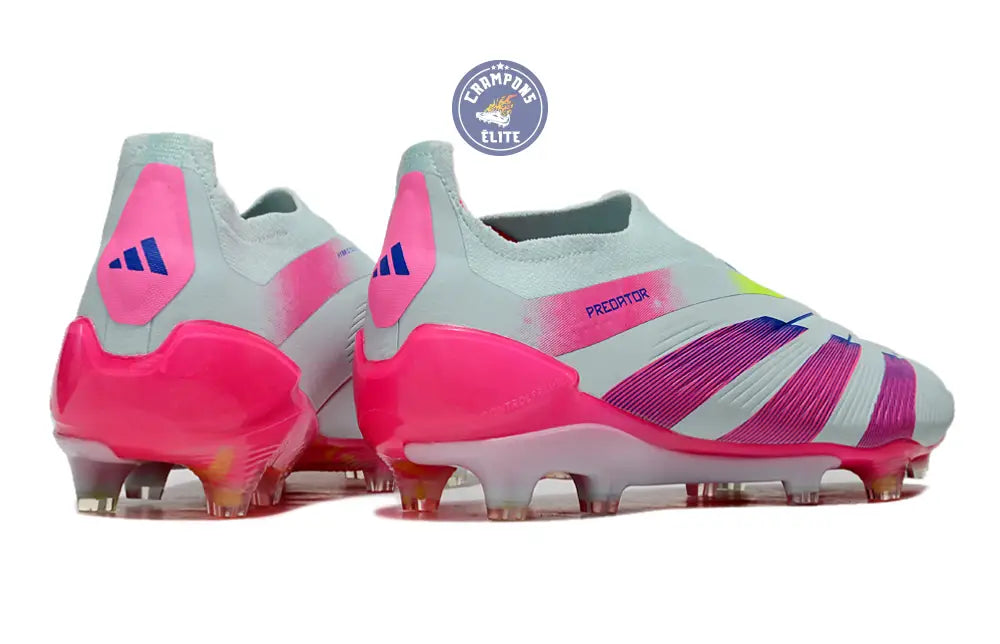 Predator 24 Elite Laceless FG Predstrike - Stellar Icon - Almost Blue/Lucid Pink/Jaune