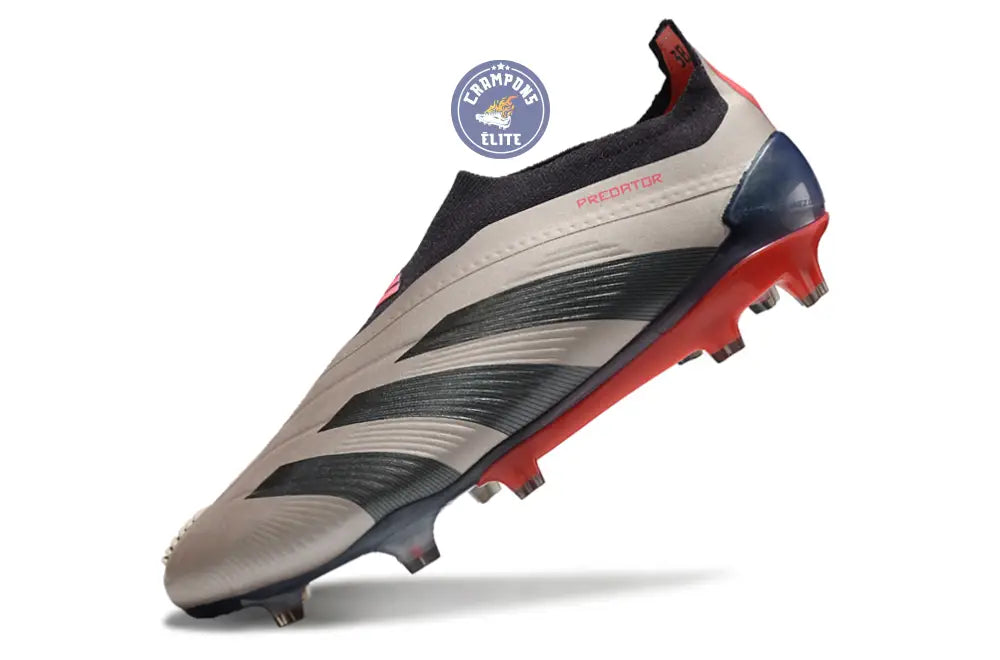Predator 24 Elite Laceless FG Predstrike - Vivid Horizon - Argenté/Aurora Black/Gris