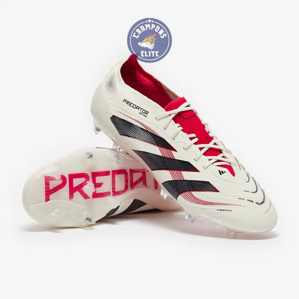 Predator 25.1 Elite FG Champagne - Blanc/Noir/Pure Ruby