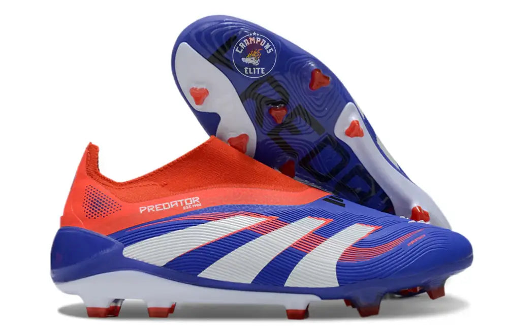 Predator 25 Elite Laceless FG Bleu/Blanc/Rouge