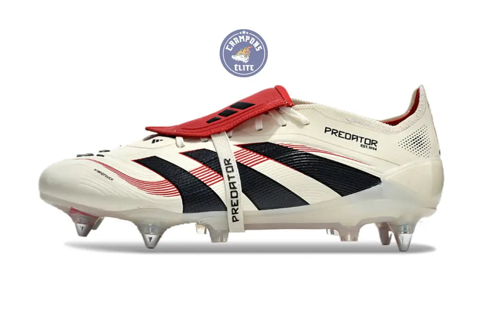 Image of Predator 25 Fold-over Tongue SG Champagne - Blanc/Noir/Pure Ruby