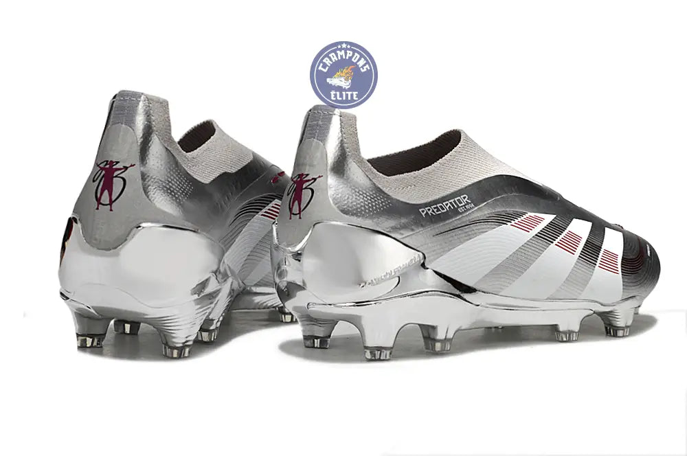 Predator 25 Laceless FG Bellingham - Argent/Bordeaux