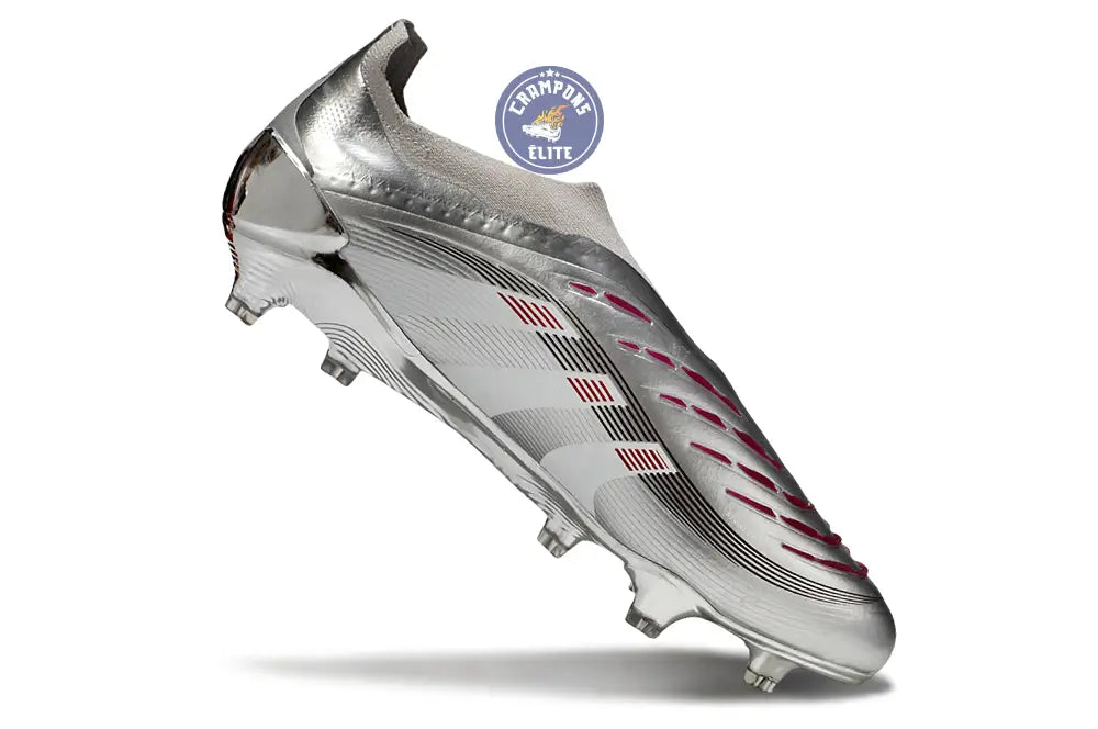 Image of Predator 25 Laceless FG Bellingham - Argent/Bordeaux