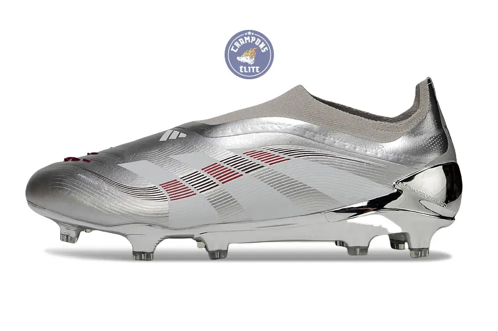 Predator 25 Laceless FG Bellingham - Argent/Bordeaux