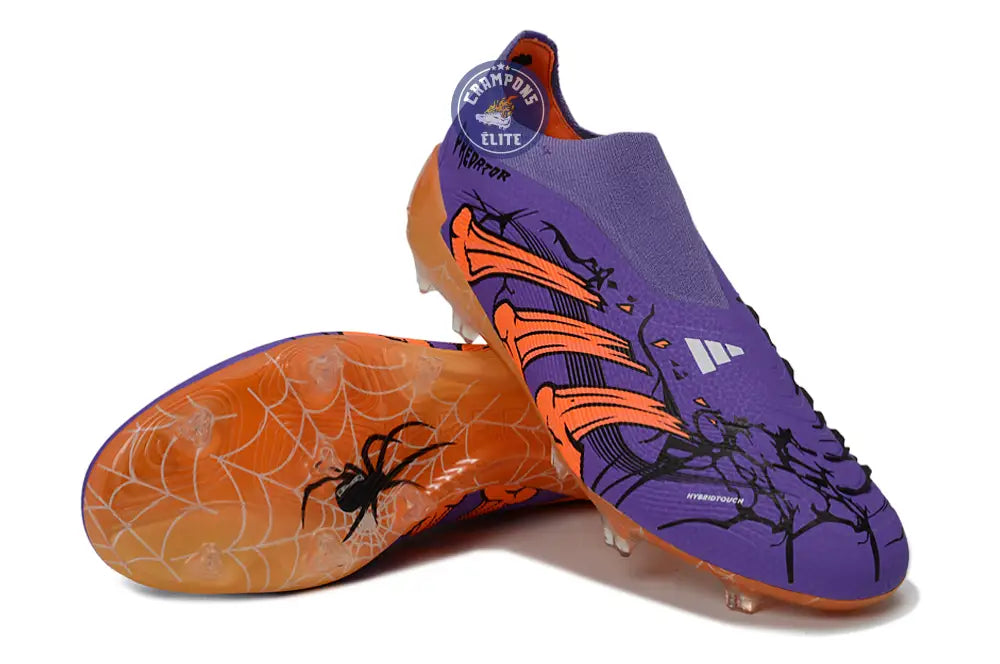 Image of Predator Laceless FG Spéciale Halloween - Violet/Orange/Noir
