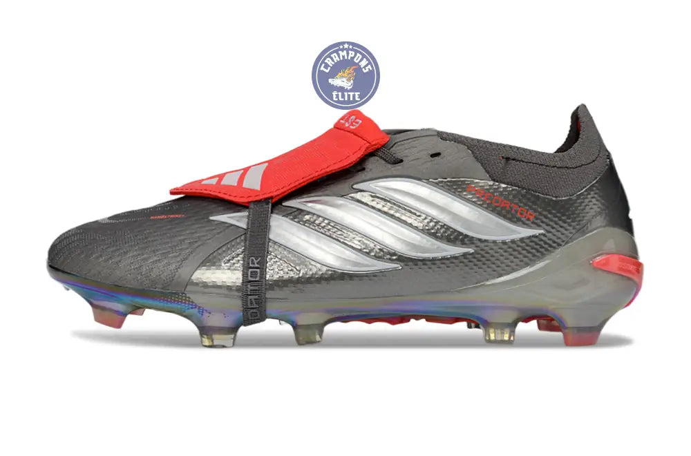 Image of PREDATOR 26 ELITE FOLD-OVER TONGUE FG - GRIS/ROUGE/BLANC