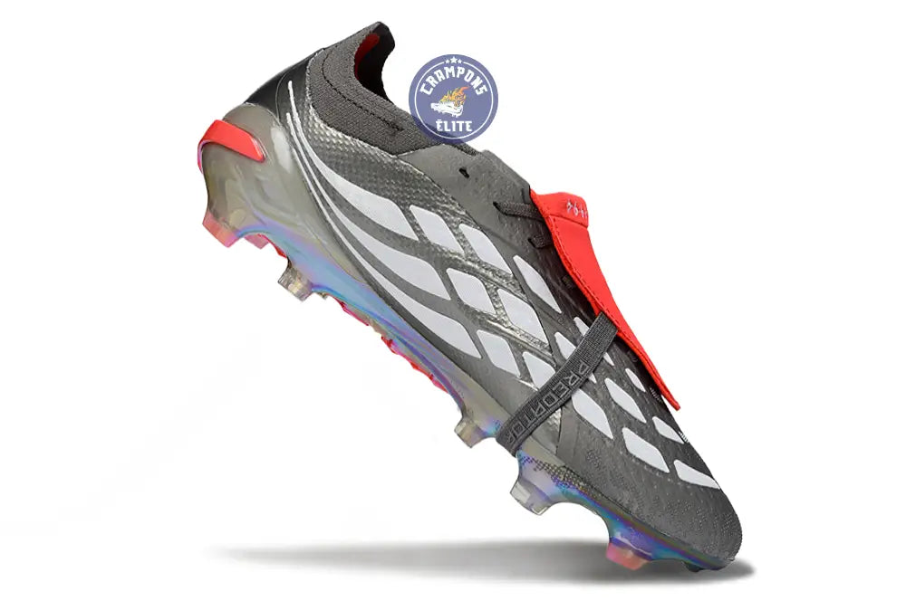 PREDATOR 26 ELITE FOLD-OVER TONGUE FG - GRIS/ROUGE/BLANC