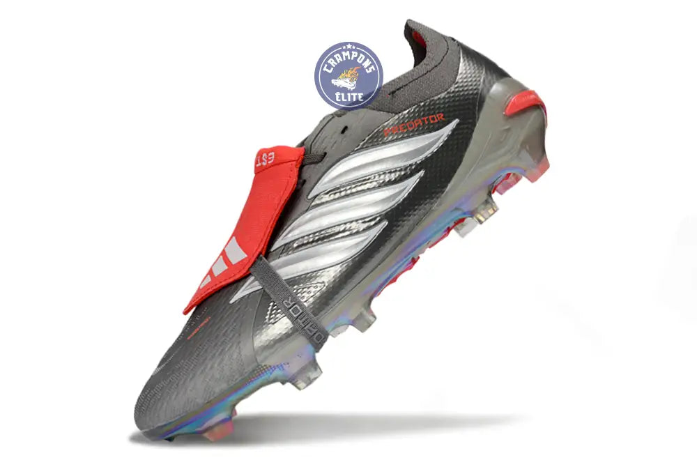 Image of PREDATOR 26 ELITE FOLD-OVER TONGUE FG - GRIS/ROUGE/BLANC
