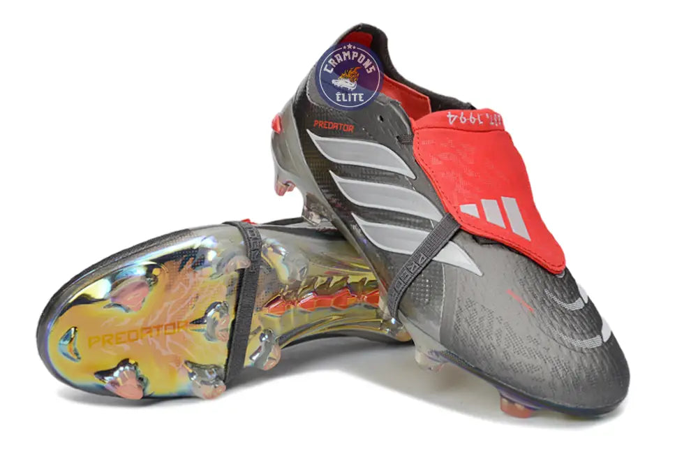 Image of PREDATOR 26 ELITE FOLD-OVER TONGUE FG - GRIS/ROUGE/BLANC