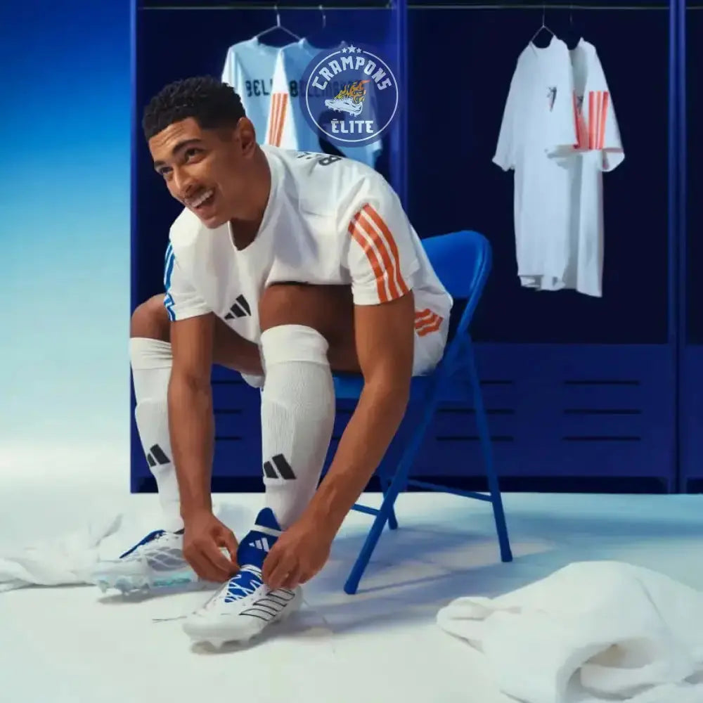 Image of PREDATOR 26 ELITE FOLD-OVER TONGUE FG JUDE BELLINGHAM - BLANC/BLEU/ROUGE