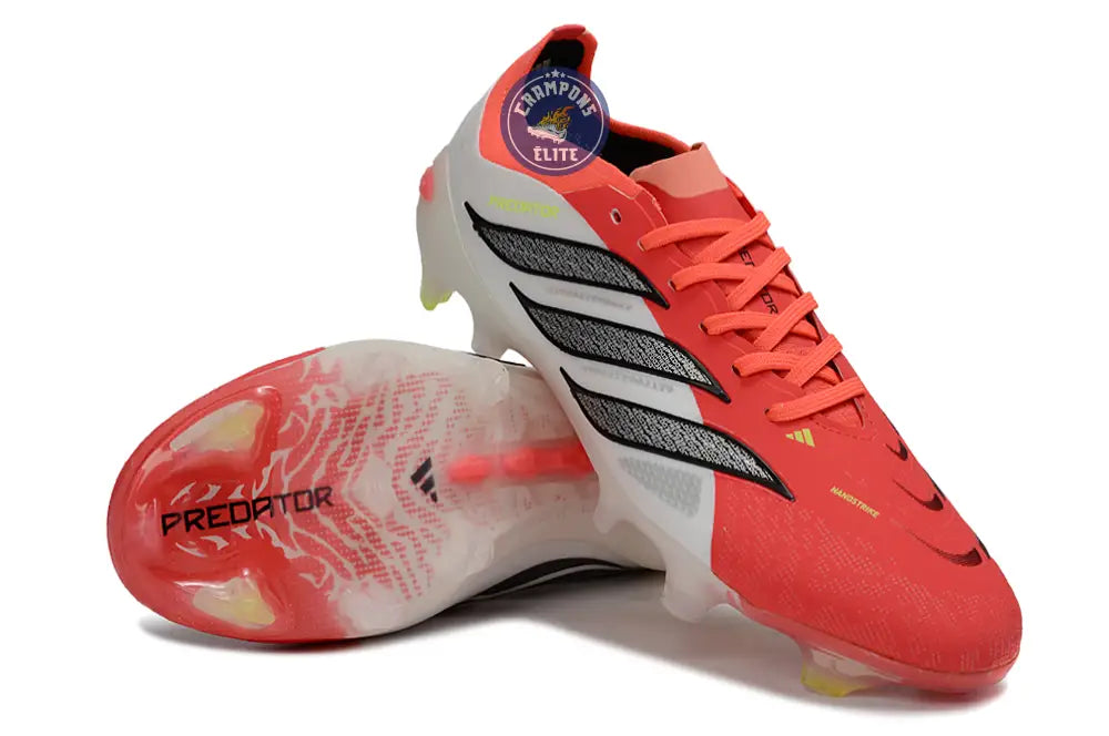 Image of PREDATOR 26 ELITE LACETS FG BORN FOR GOALS - LUCID RED/NOIR/BLANC