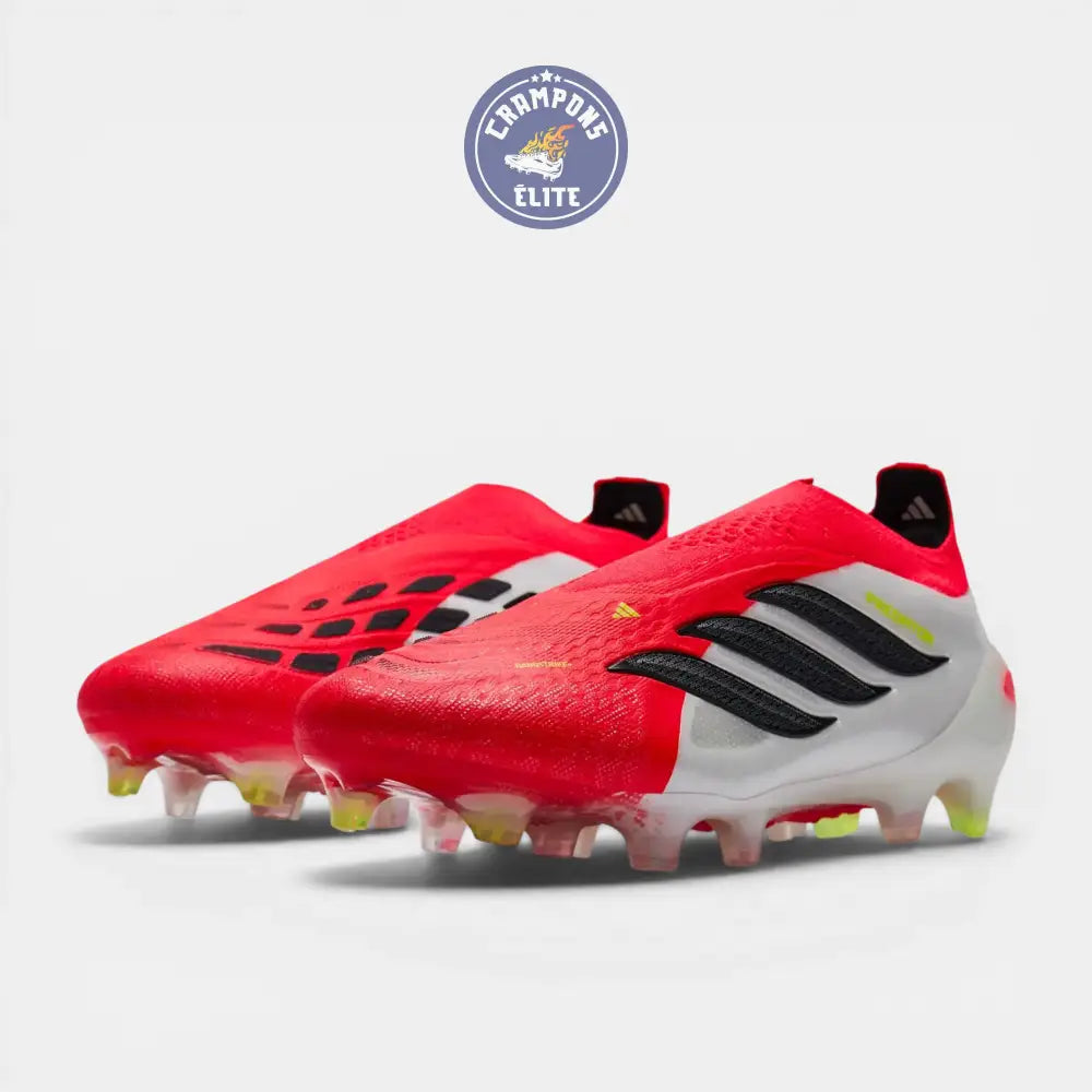 Image of Predator Laceless FG - Rouge Lucide/Noir/Blanc