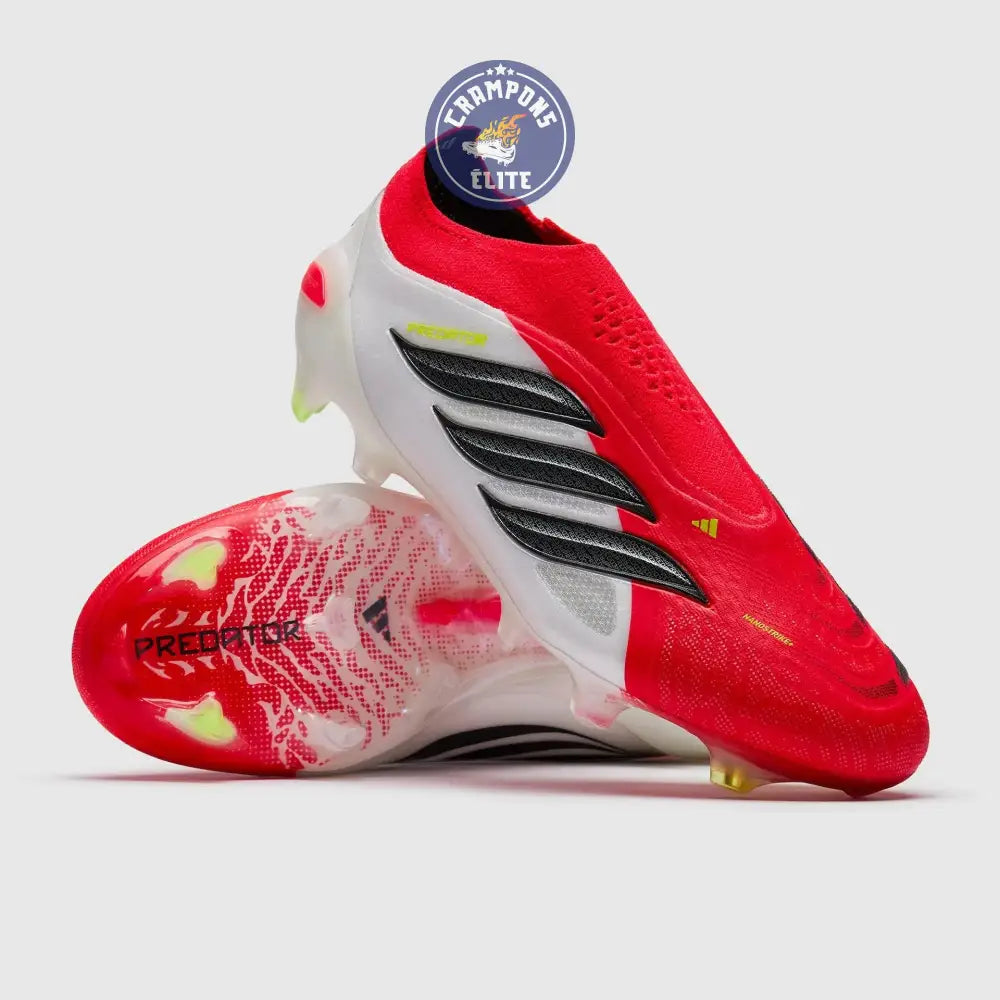Image of Predator Laceless FG - Rouge Lucide/Noir/Blanc