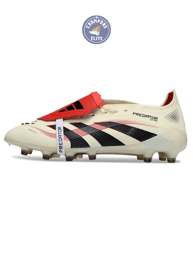 Predator Elite Fold-over Tongue AG Champagne - Blanc/Noir/Pure Ruby