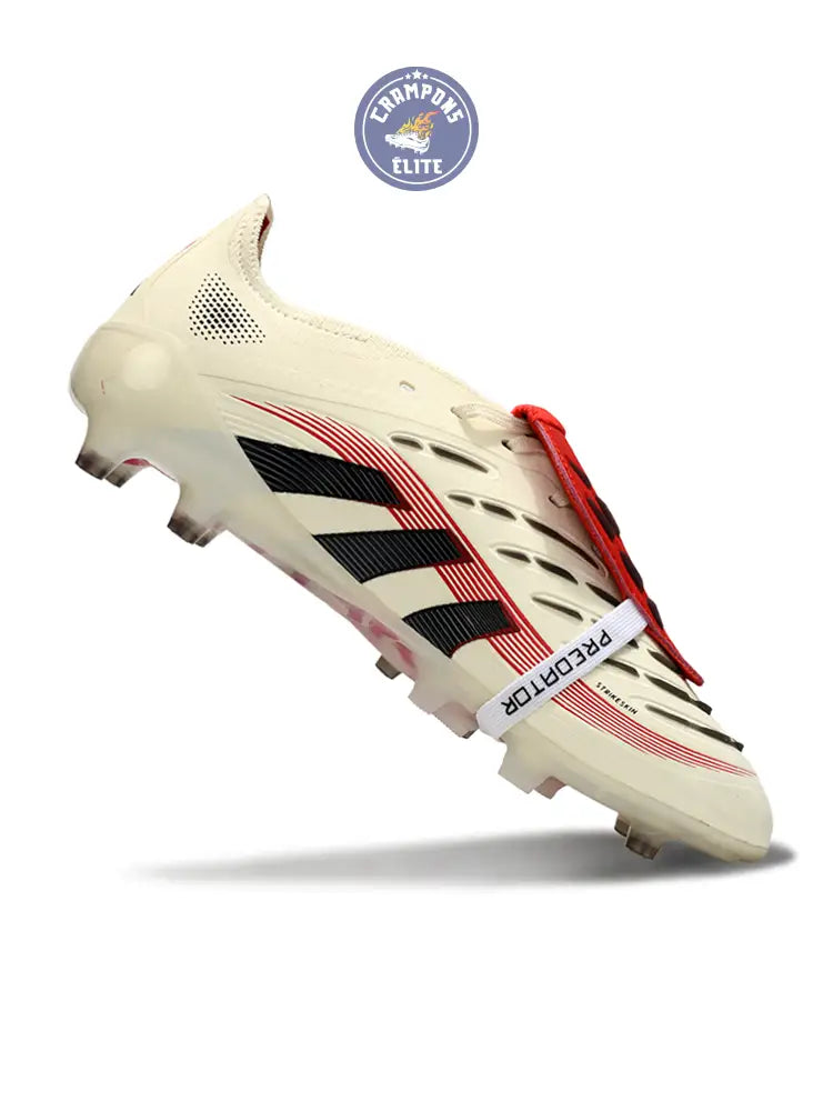 Predator Elite Fold-over Tongue AG Champagne - Blanc/Noir/Pure Ruby