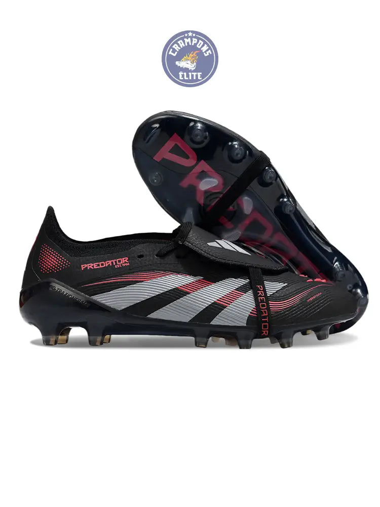 Image of Predator Elite Fold-over Tongue AG Stealth Victory - Noir/Gris/Lucid Red