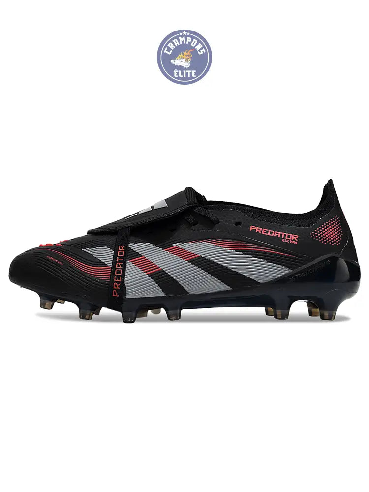 Predator Elite Fold-over Tongue AG Stealth Victory - Noir/Gris/Lucid Red