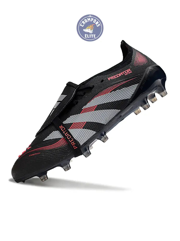 Predator Elite Fold-over Tongue AG Stealth Victory - Noir/Gris/Lucid Red