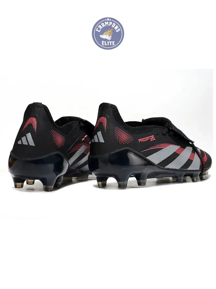 Predator Elite Fold-over Tongue AG Stealth Victory - Noir/Gris/Lucid Red