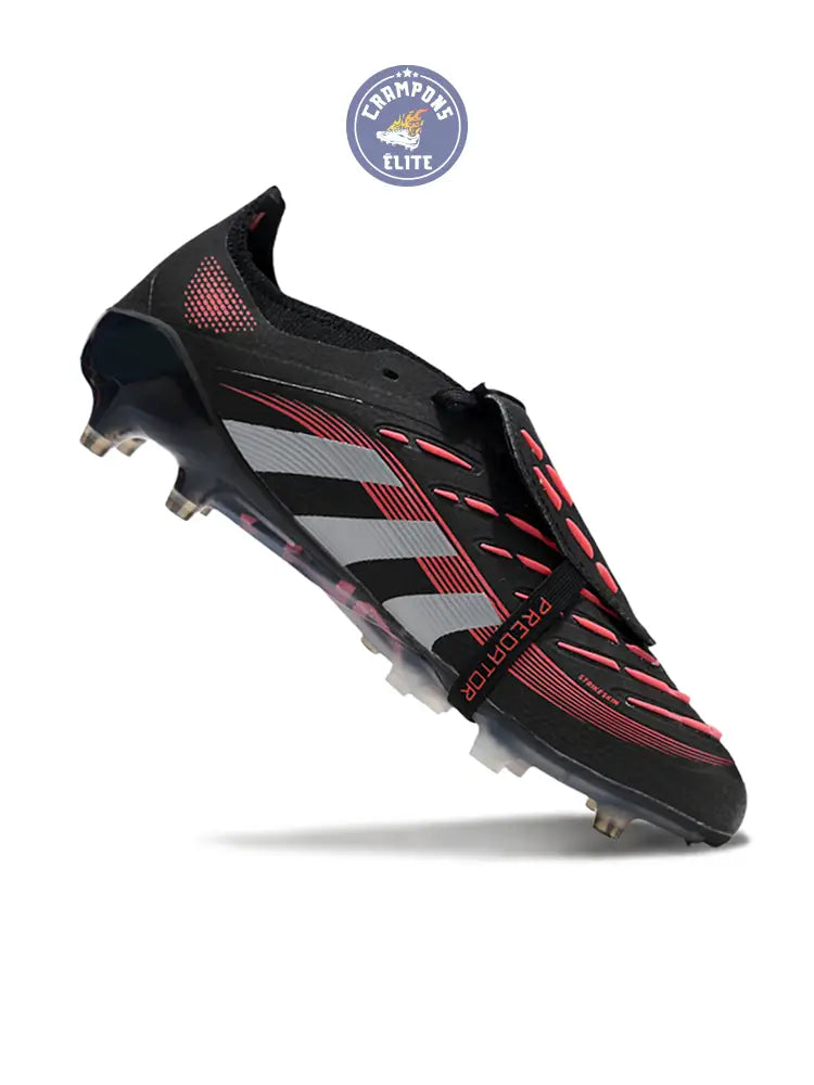 Predator Elite Fold-over Tongue AG Stealth Victory - Noir/Gris/Lucid Red