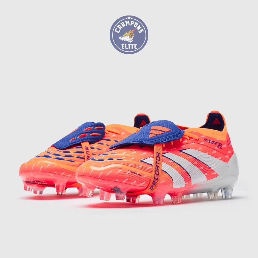 Image of PREDATOR ELITE FOLD-OVER TONGUE FG CORAL BLAZE - CORAL/BLANC/BEAM ORANGE