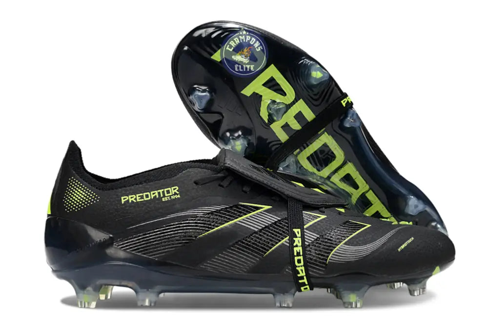Predator Elite Fold-over Tongue FG - Electric Stealth - Noir/Vert Fluo