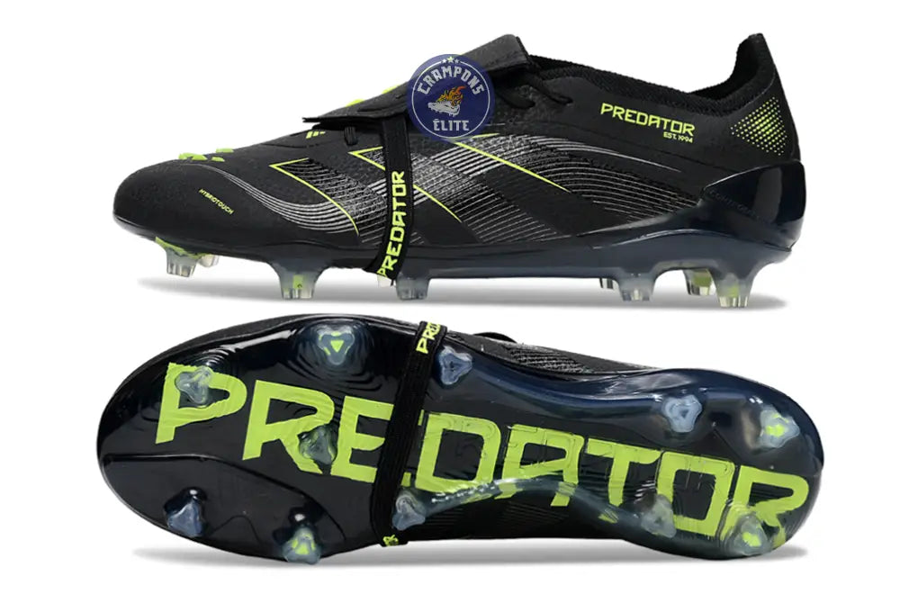 Predator Elite Fold-over Tongue FG - Electric Stealth - Noir/Vert Fluo