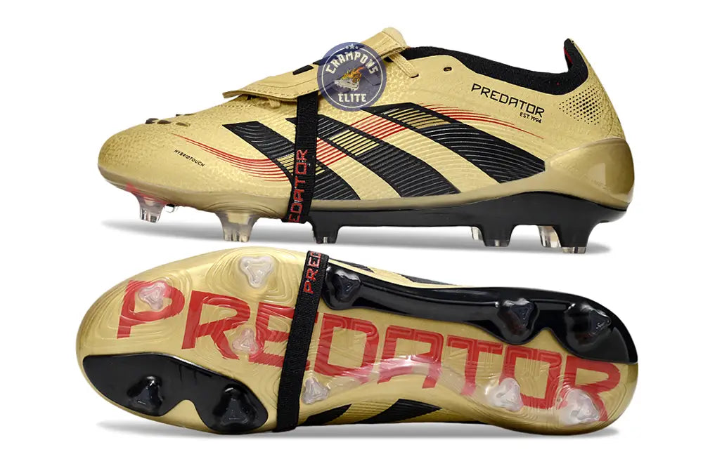 Image of Predator Elite Fold-over Tongue FG - OR/Noir/Rouge