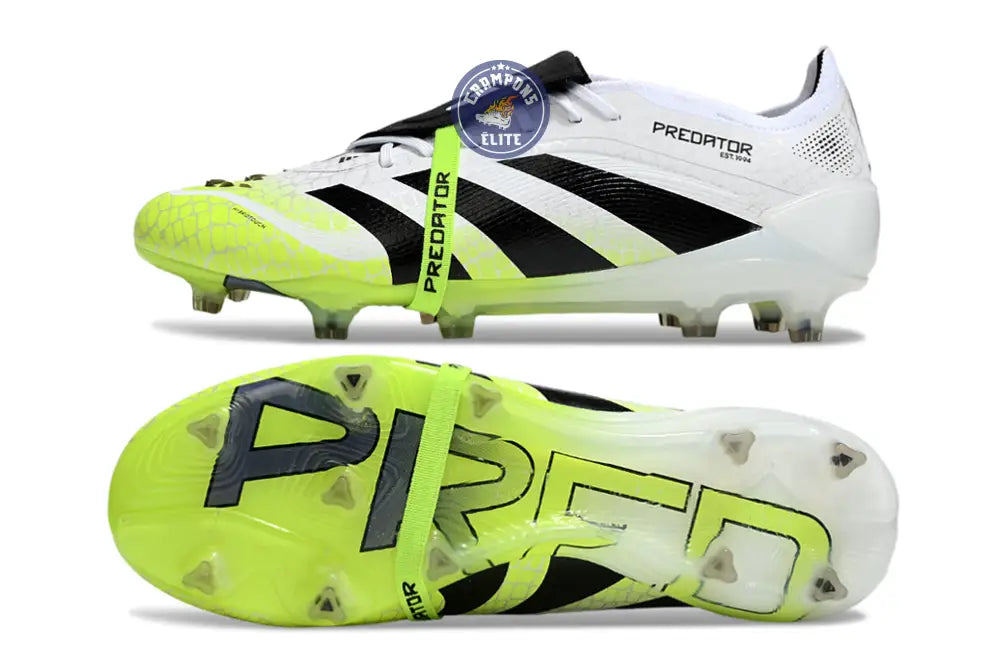 Predator Elite Fold-over Tongue FG Radiant Blaze - Blanc/Noir/Vert